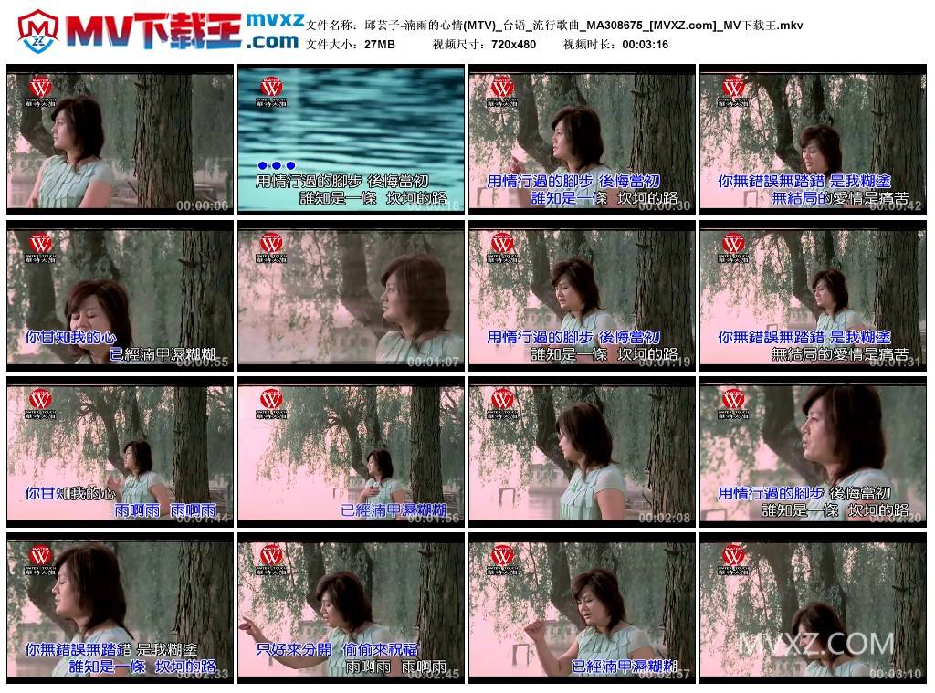 邱芸子-湳雨的心情(MTV)_台语_流行歌曲_MA308675